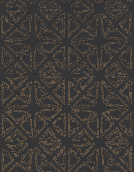Ronald Redding Designs Empire Diamond Black/Gold Wallpaper