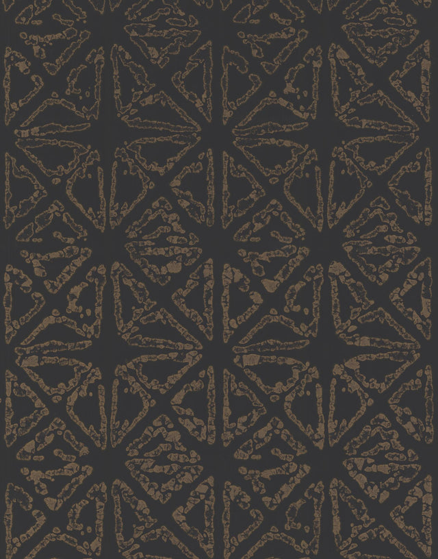 Ronald Redding Designs Empire Diamond Black/Gold Wallpaper