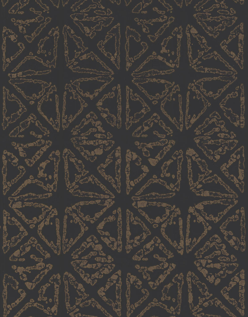 Ronald Redding Designs Empire Diamond Black/Gold Wallpaper