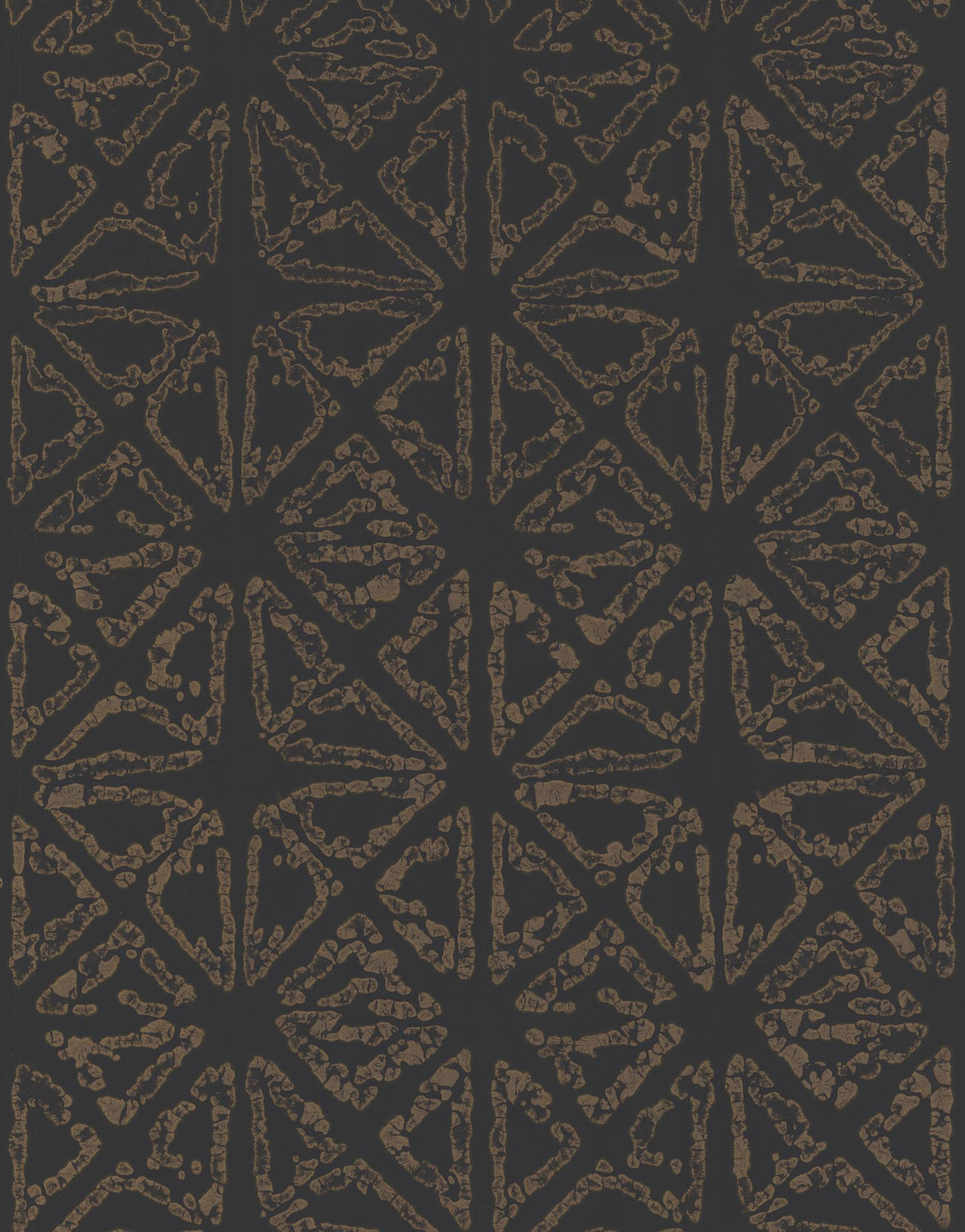 Ronald Redding Designs Empire Diamond Black/Gold Wallpaper