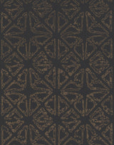 Ronald Redding Designs Empire Diamond Black/Gold Wallpaper