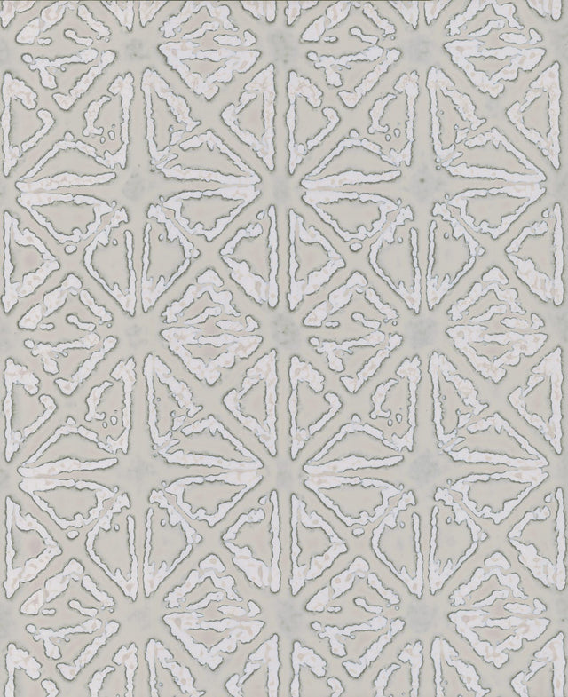Ronald Redding Designs Empire Diamond Silver/Taupe Wallpaper