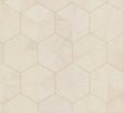 Ronald Redding Designs Hexagram Wood Veneer Off White Wallpaper