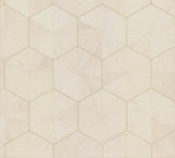 Ronald Redding Designs Hexagram Wood Veneer Off White Wallpaper
