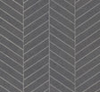 Ronald Redding Designs Atelier Herringbone Dark Gray Wallpaper