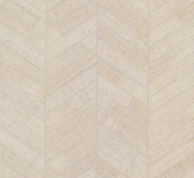 Ronald Redding Designs Atelier Herringbone White Wallpaper