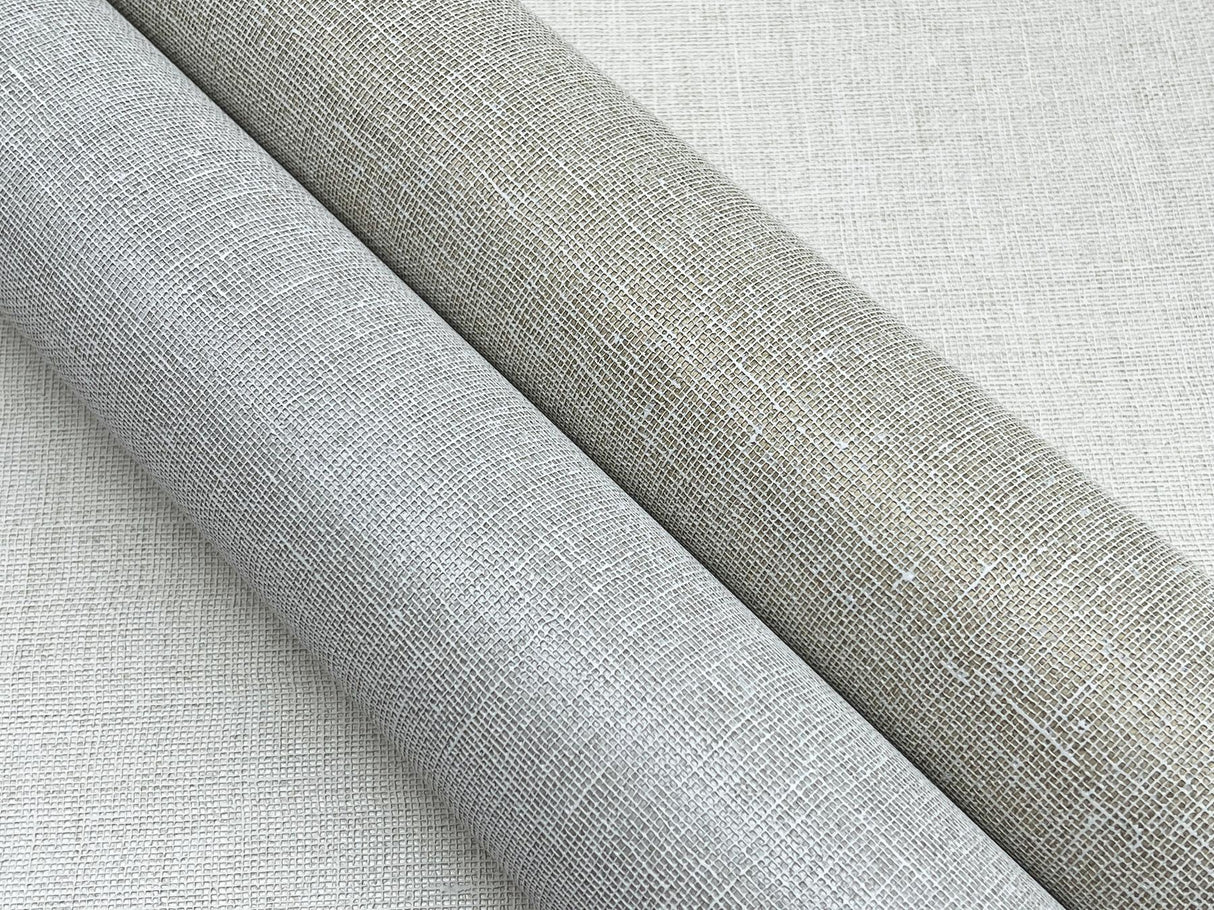 York Gesso Weave Off White Wallpaper