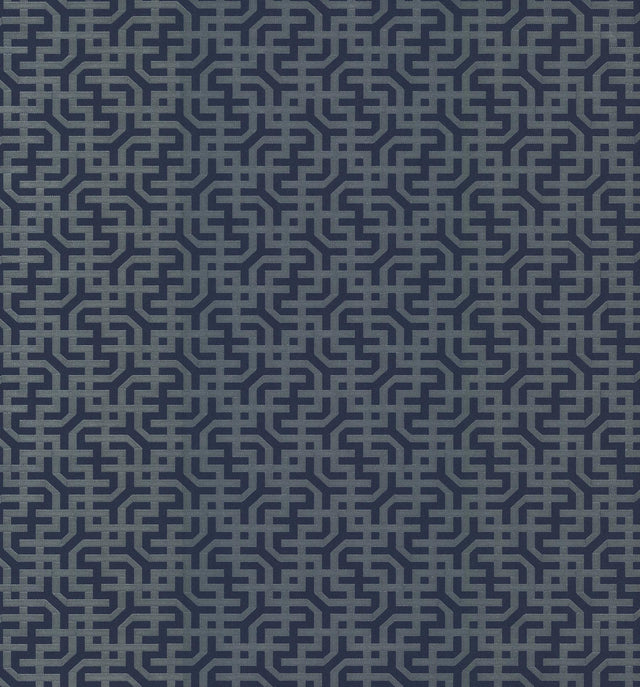 Ronald Redding Designs Dynastic Lattice Navy Wallpaper