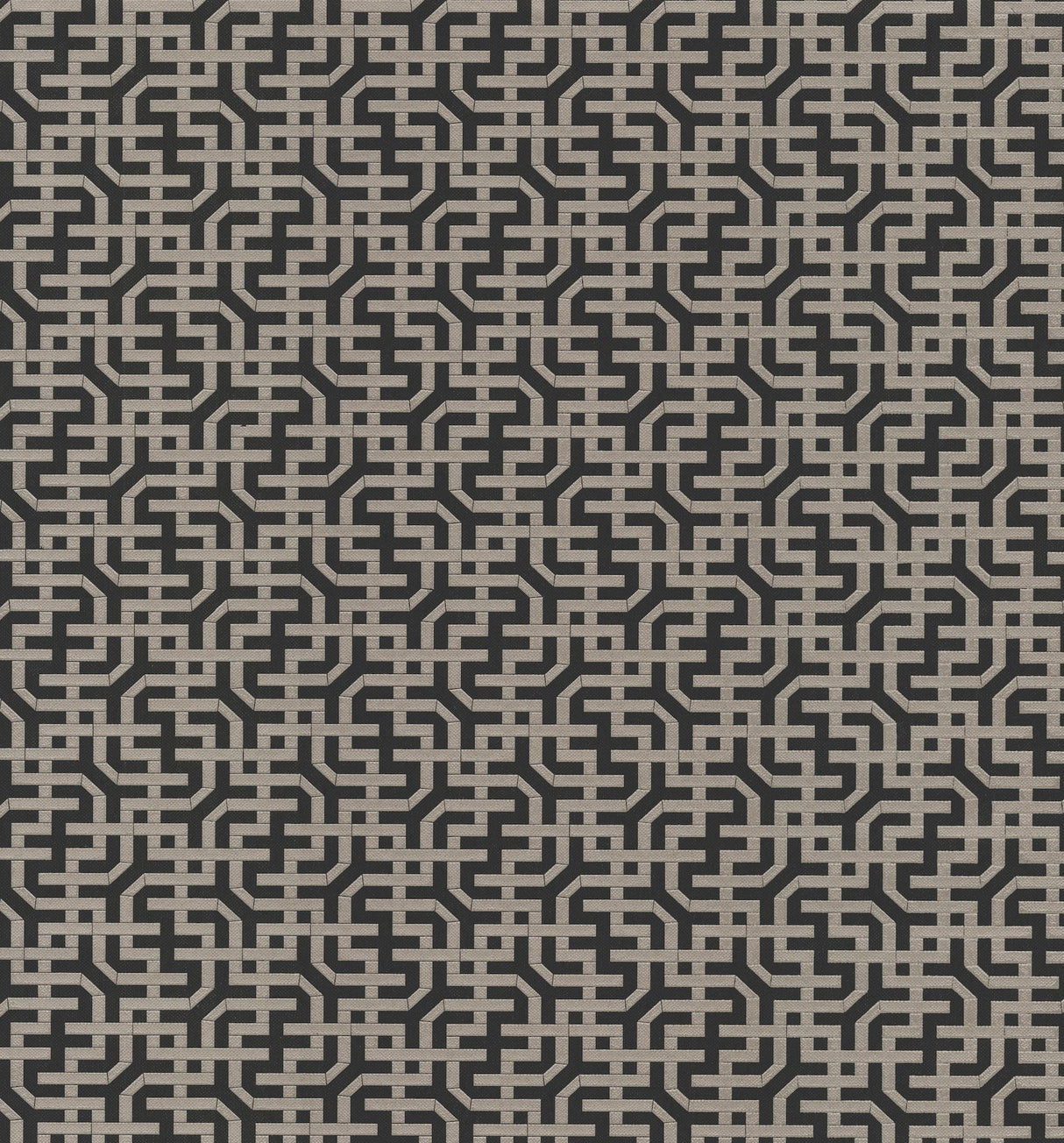 Ronald Redding Designs Dynastic Lattice Black Wallpaper