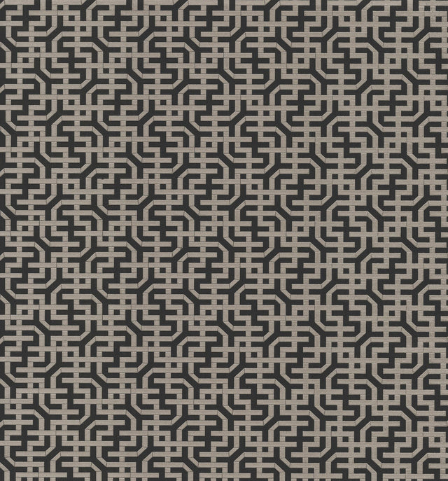 Ronald Redding Designs Dynastic Lattice Black Wallpaper