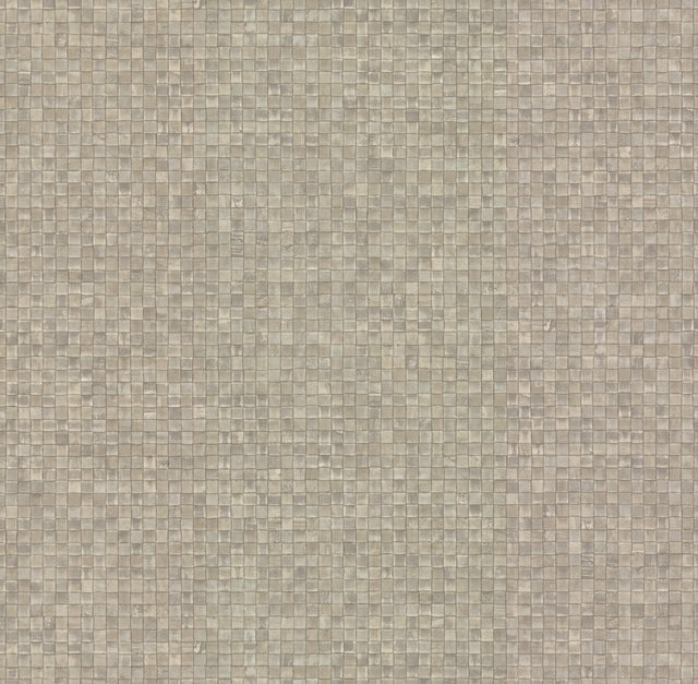 York Token Greige Wallpaper