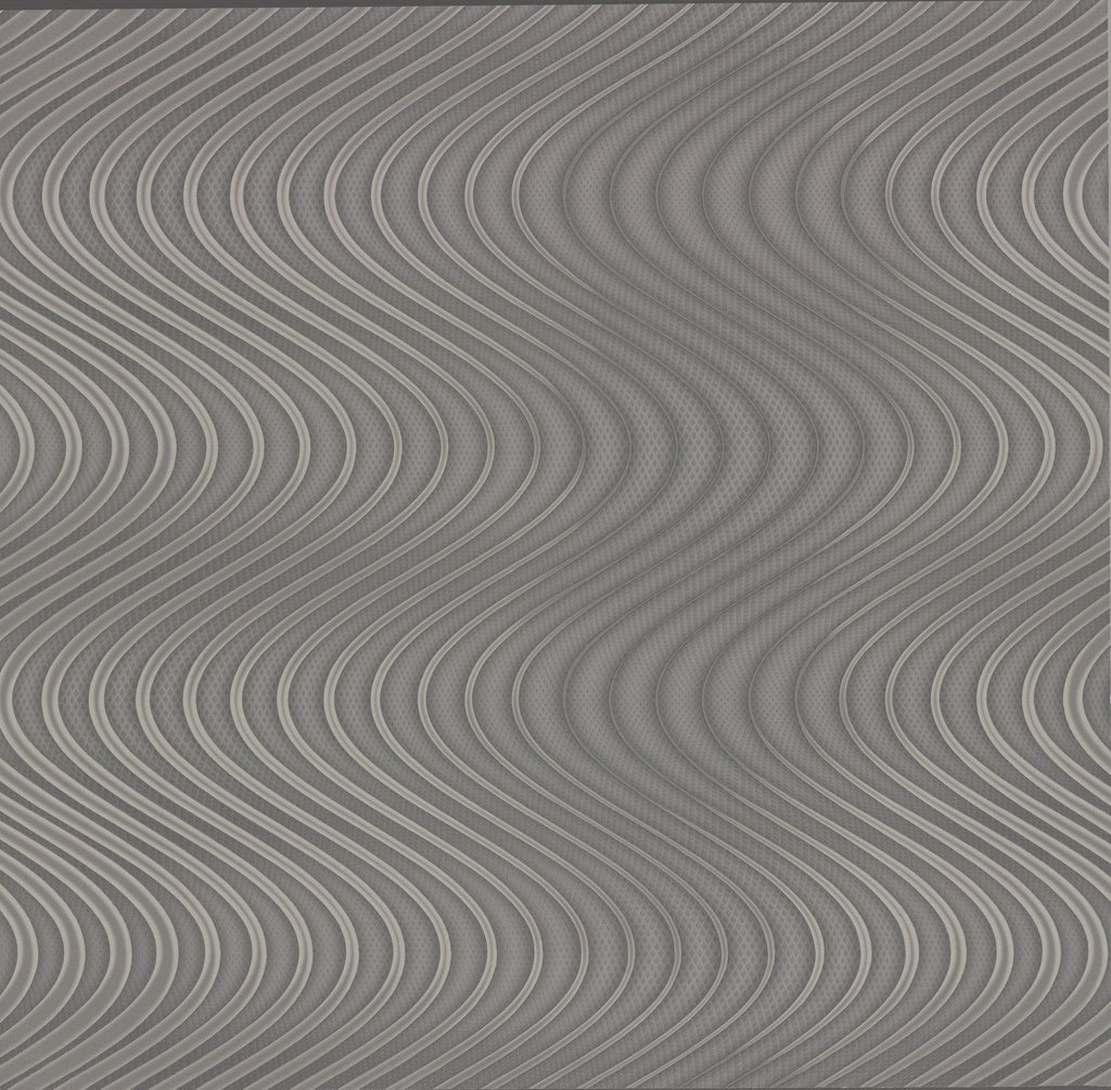 York Ocean Swell Charcoal/Gray Wallpaper