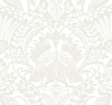 York Egret Damask White/Cream Wallpaper
