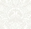 York Egret Damask White/Cream Wallpaper