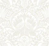 York Egret Damask White/Cream Wallpaper