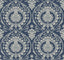 York Imperial Damask Navy/Silver Wallpaper