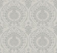 York Imperial Damask Gray/Silver Wallpaper