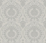York Imperial Damask Gray/Silver Wallpaper