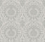 York Imperial Damask Gray/Silver Wallpaper