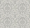 York Imperial Damask Gray/Silver Wallpaper