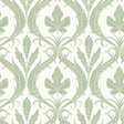 York Adirondack Damask Green/White Wallpaper