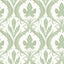 York Adirondack Damask Green/White Wallpaper