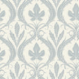 York Adirondack Damask Blue/Beige Wallpaper