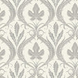 York Adirondack Damask Gray/Beige Wallpaper