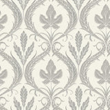York Adirondack Damask Gray/Beige Wallpaper
