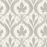 York Adirondack Damask Gray/Beige Wallpaper
