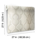 York Modern Ombre Damask Beige Wallpaper