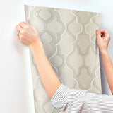 York Modern Ombre Damask Beige Wallpaper