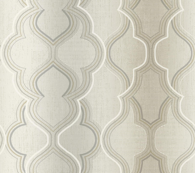 York Modern Ombre Damask Beige Wallpaper