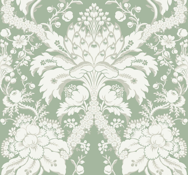 York French Artichoke Dam Green Wallpaper