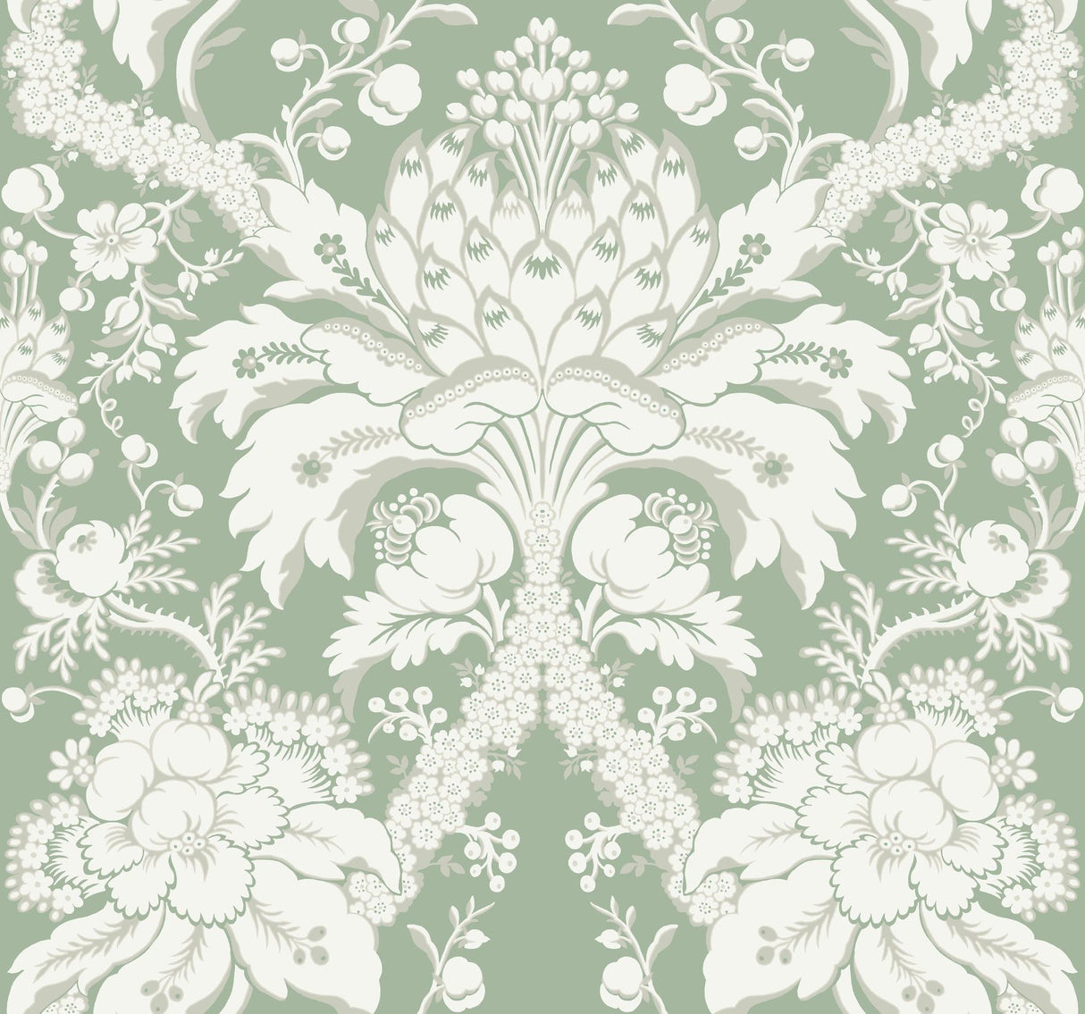 York French Artichoke Dam Green Wallpaper