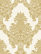 York Pineapple Plantation Gold Wallpaper