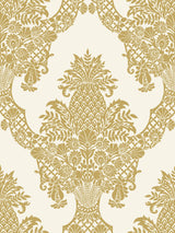 York Pineapple Plantation Gold Wallpaper