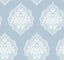 York Signet Medallion Dam Blue Wallpaper