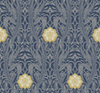 York Gatsby Damask Navy Wallpaper