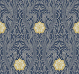 York Gatsby Damask Navy Wallpaper
