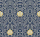 York Gatsby Damask Navy Wallpaper