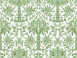 York Palmetto Palm Damask Green Wallpaper