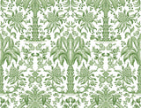 York Palmetto Palm Damask Green Wallpaper