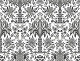 York Shell Damask Black Wallpaper