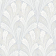 York Shell Damask Blue Wallpaper