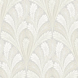 York Shell Damask Gray Wallpaper