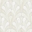 York Shell Damask Gray Wallpaper