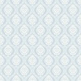 York Petite Ogee Blue Wallpaper