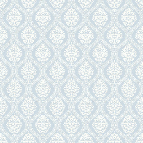 York Petite Ogee Blue Wallpaper