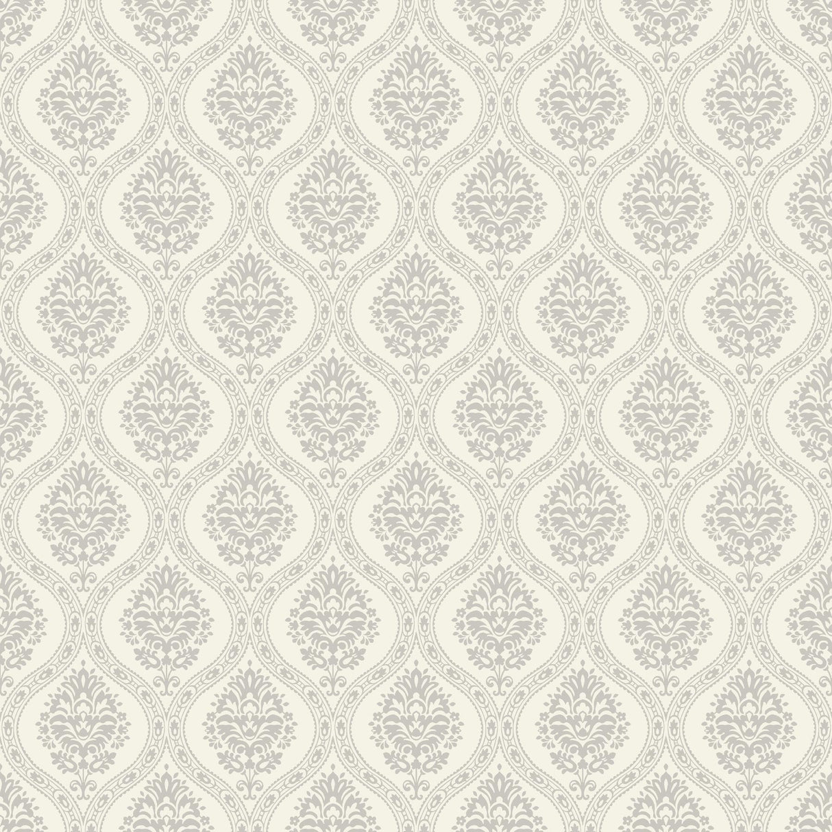 York Petite Ogee Taupe Wallpaper